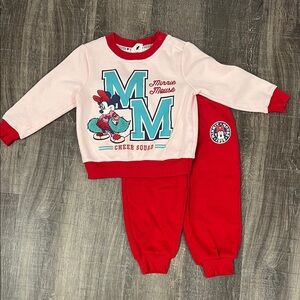 Disney Minnie Mouse Red and White Collar Shirt